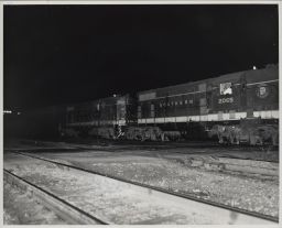 Evening Belt Engines Pulling Out of Madison Avenue Transfer House