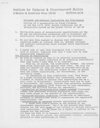 National and Regional Initiatives for Disarmament, Mohonk Conference for UN Delegations, 1979