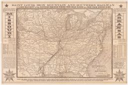 Map of the Saint Louis, Iron Mountain and Southern Railway and Connections