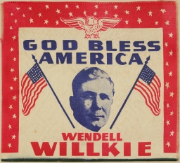 Willkie God Bless America Portrait Handkerchief