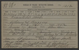 Franklin Koch Arrest Record (verso)