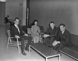 Four Students in Lounge, Business and Public Administration