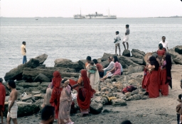Pilgrims at Seashore
