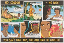 AIDS poster: “No condom—no way!”