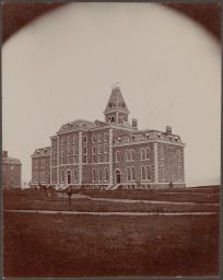 McGraw Hall (looking SW, man with tripod in Arts Quad)