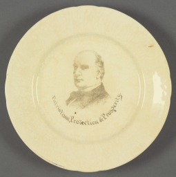 McKinley Patriotism, Protection, & Prosperity Ceramic Portrait Plate, ca. 1896