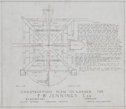 Construction plan of garden for F. B. Jennings, Esq.