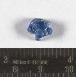 Blue wire-wound glass bead