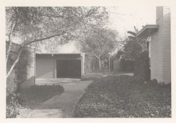 Garage and sidewalk in Baldwin Hills Village.