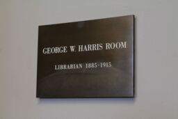 George William Harris Plaque