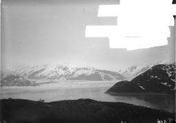 Panorama of four pictures (283-286) of Turner and Hubbard Glaciers From Crest of Haenke Island