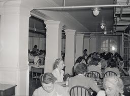 Women dining in residence hall