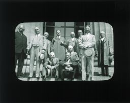Medical Class of 1889, 1929 reunion, group photograph of 11 men