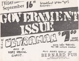 The Bernard Pub, 1988 September 16