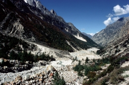 Mountain Peaks Over the Path From Gangotri to Gaumukh