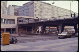 Overpass in the downtown area (Hötorget, Stockholm, SE)