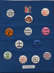 Willkie Campaign Buttons and Stamp, ca. 1940