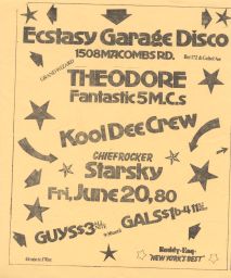 Ecstasy Garage Disco, June 20, 1980