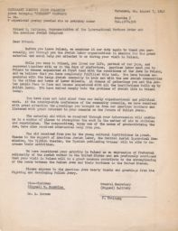 F. Zelitsky and Adolf Abraham Berman to Rubin Saltzman about Visit to Poland, August 1946 (correspondence)
