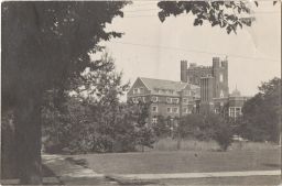 Southwestern rear view of Prudence Risley Hall.