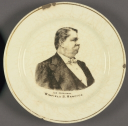 Hancock For President Ceramic Portrait Plate, ca. 1880