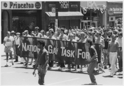 National Gay Task Force marching at a gay pride parade
