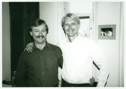 Dr. Bruce Voeller with unidentified man