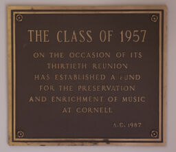Class of 1957 Plaque