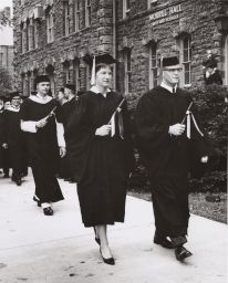 Cornell University Commencement Procession Passing Morrill Hall