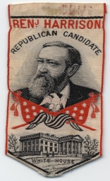 Benjamin Harrison Republican Candidate Portrait Ribbon