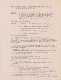 Meeting of the National Executive, May 28, 1946