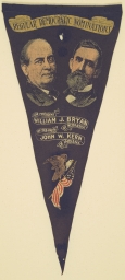 Bryan-Kern Campaign Pennant, 1908