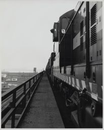 View of Ore Cars from Fireman's Side of Locomotive