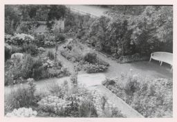 View of garden with bench