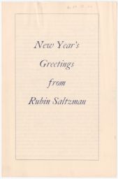 New Year's Greetings from Rubin Saltzman