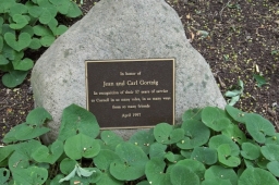 Jean and Carl Gortzig Memorial Plaque