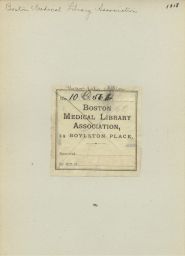 Boston Medical Library Association, 19 Boylston Place