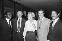 Ed Koch, Felipe Luciano, Dina Merrill, and Cliff Robertson, Lincoln Center