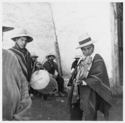 Native musicians at the door of the church Musicos en la puerta de la yglesia (24 Sept. fiesta)