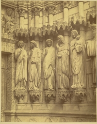Amiens Cathedral West Facade. Jamb Figures on Right Side of Right Portal 