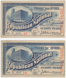 1900 Republican National Convention Admission Ticket