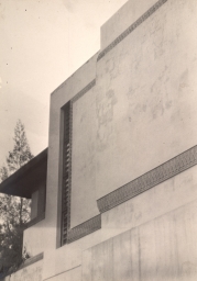 East elevation detail, Barnsdall Studio Residence A  
