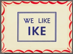 Eisenhower We Like Ike Metal Tray, ca. 1952