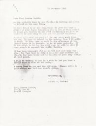 Walter B. Garland to Geneva Rushin, December 1948 (correspondence)