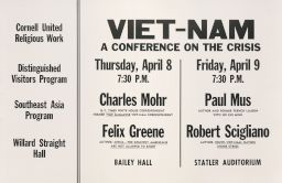 Viet-Nam: a Conference on the Crisis poster.