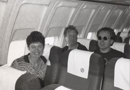 Photograph of Lindsay Cooper on tour with Trio Trabant a Roma