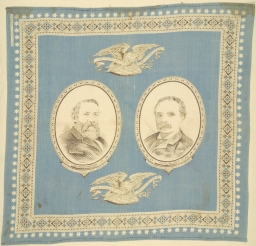 Benjamin Harrison-Reid The Union And The Constitution Forever Portrait Handkerchief, 1892