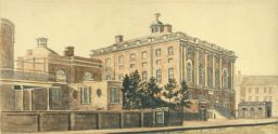 Ninth Street campus of the University of Pennsylvania (1802-1829), watercolor after William Strickland