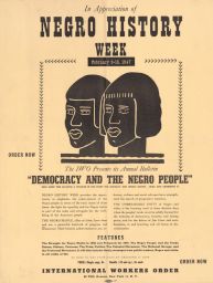 In Appreciation of Negro History Week: "Democracy and the Negro People"