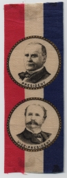 McKinley-Hobart Portrait Campaign Ribbon, ca. 1896